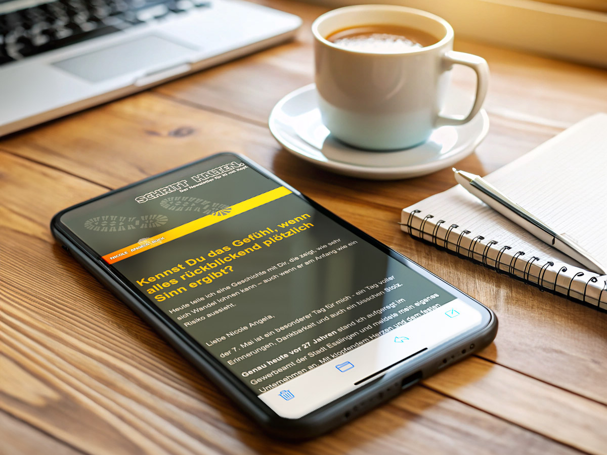 Strukturierte Newsletter-Vorlage für klare und professionelle Kundenkommunikation, optimiert für Selbstständige